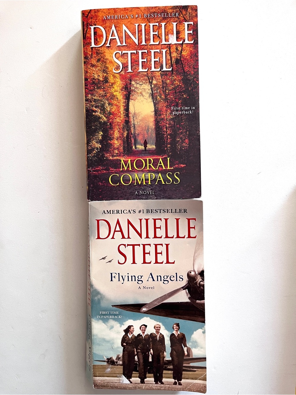 Danielle Steel  "Moral Compass" & “Flying Angels” 2 Paperback Books